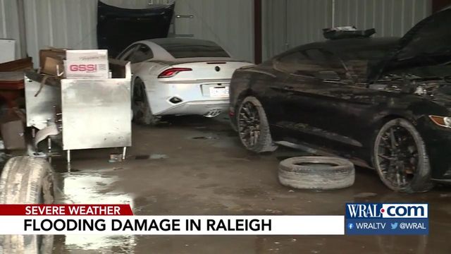 Raleigh tire shop suffers major damage due to flooding