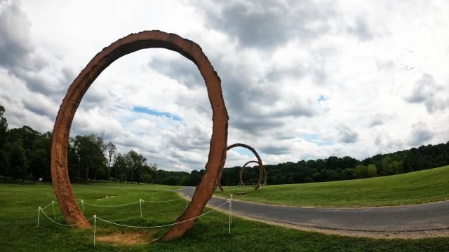 These three popular rings were one of the first site-specific art installations at the North Carolina Museum of Art. 