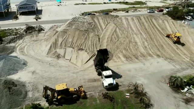 Flat beach, displaced sand dunes at Oak Island cause concerns