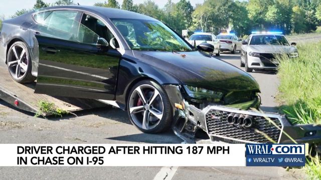 Driver charged after hitting 187 mph in chase on I-95