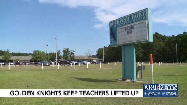 Golden Knights show support for Hoke County school