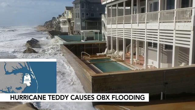 Hurricane Teddy causes OBX flooding 