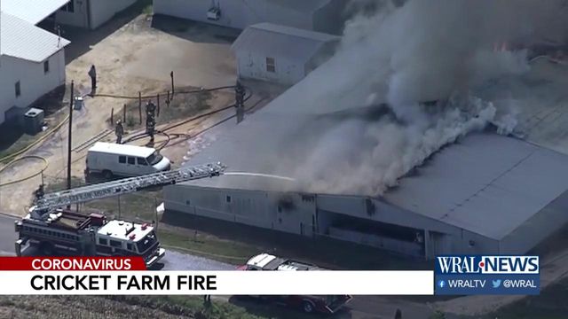 Fire reported at cricket farm 