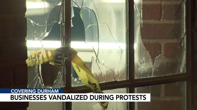 Dozen Durham businesses vandalized Wednesday night