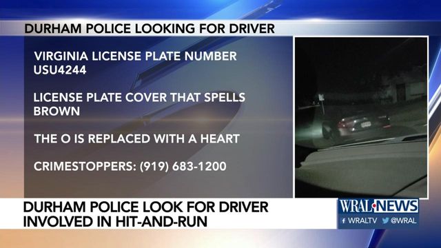 Durham police seek the public's help in finding driver responsible for crash
