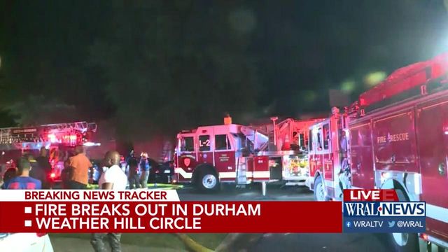 Firefighters on scene of fire at Durham apartment complex 