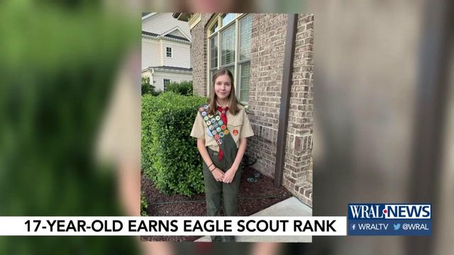 17-year-old becomes first female Eagle Scout in her district