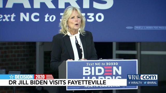 Dr. Jill Biden visits Fayetteville on campaign stop