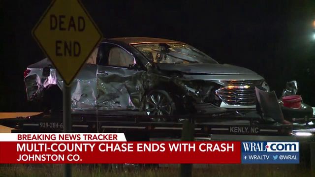 Multi-county chase ends with crash, suspect in custody