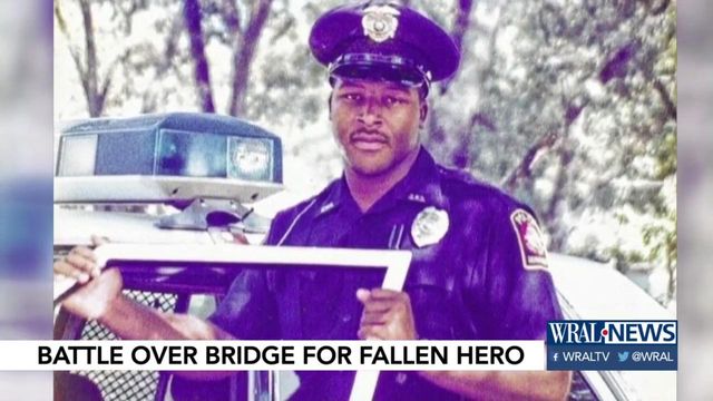 Family of fallen police officer battles for memorial bridge