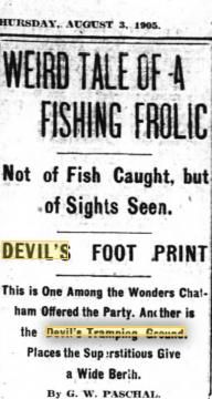 Article about the Devil's Tramping Ground dating back to 1905.