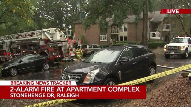 2-alarm fire at Raleigh apartment complex