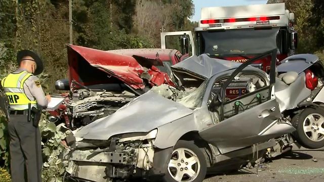 Car, pickup collide on NC 42, killing two people