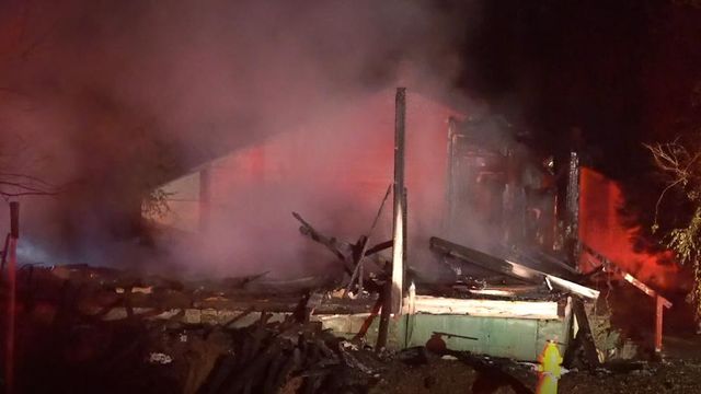 Raleigh home destroyed by flames