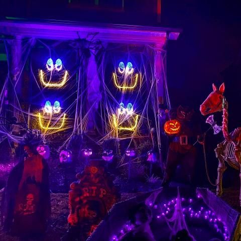 Best Halloween lights and decor in the Triangle.