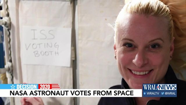 NASA astronaut votes from space 