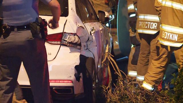 Driver crashes into cars belonging to EMS workers