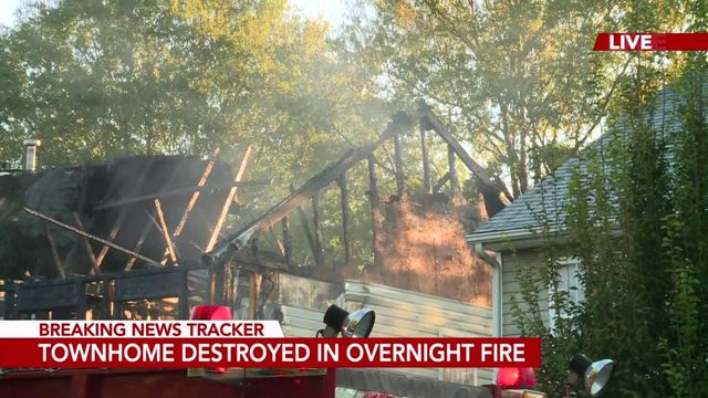 Raleigh townhome destroyed by fire
