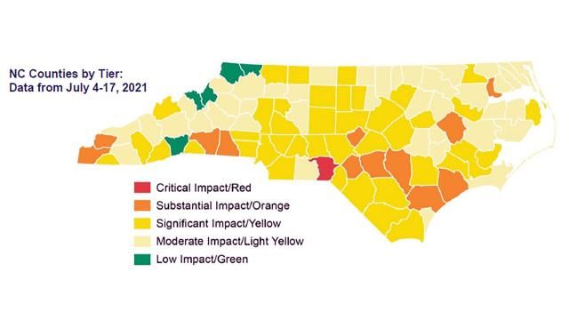 NC coronavirus hotspot map