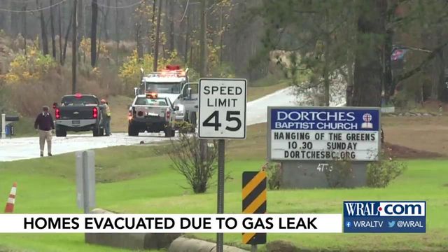Homes evacuated after gas truck leak