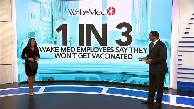 One third of WakeMed employees will not get COVID vaccine