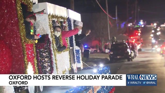Oxford hosts reverse holiday parade