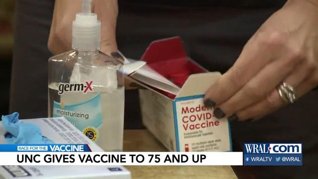 UNC now vaccinating ages 75 and up 