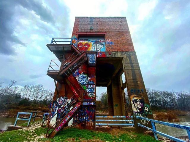 The Carbonton Dam on the Deep River near Sanford was built in the 1920s, as one of CP&L's first power stations. 