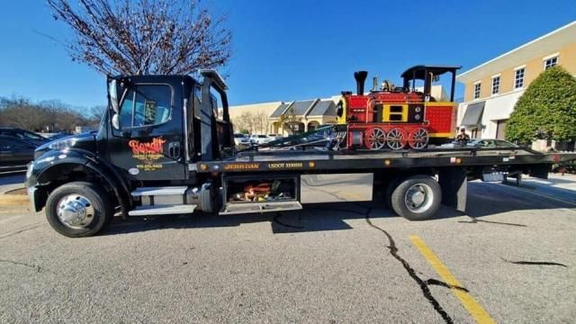 Bandit Towing and Transport took the Cary Towne Center train on its final ride through the mall. Where will it go next?