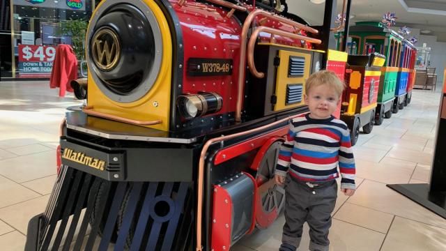 Childhood perspective: Cary's kids had hours of fun riding the train around the mall. (Image courtesy of Laura Amore Wilson)