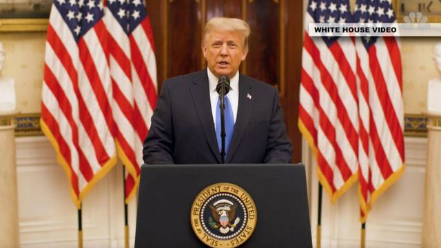 President Trump delivers farewell address on final full day in office