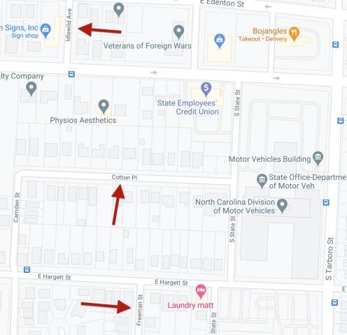 Streets like Cotton Place, Idlewild and Freeman Street reveal where old Freedman's Villages once stood.