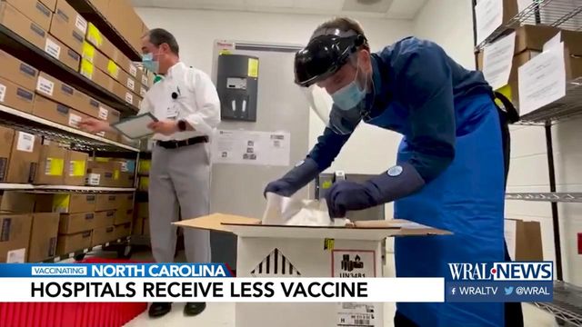 Triangle hospitals getting fewer vaccines than expected