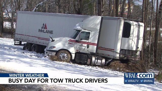 Busy snow day for tow truck drivers