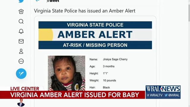 VA State Police issue Amber Alert for 3-month-old child