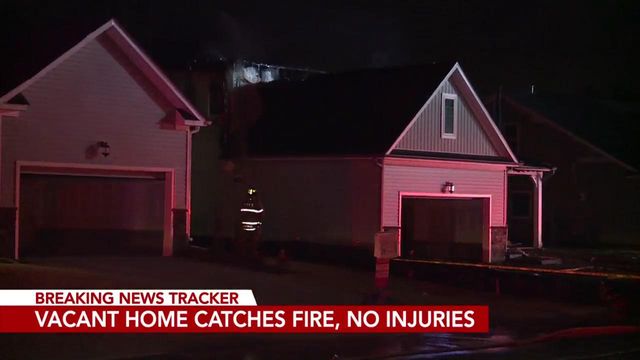 Vacant home catches fire overnight