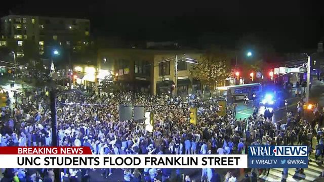 UNC fans rush Franklin Street after Duke win, despite warnings not to gather 