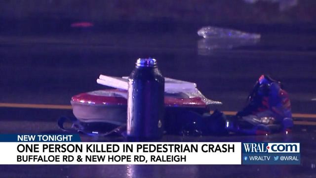 One person dead after being struck by a vehicle in Raleigh Sunday night