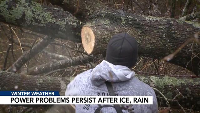 Power outages persist in northern NC after ice storm