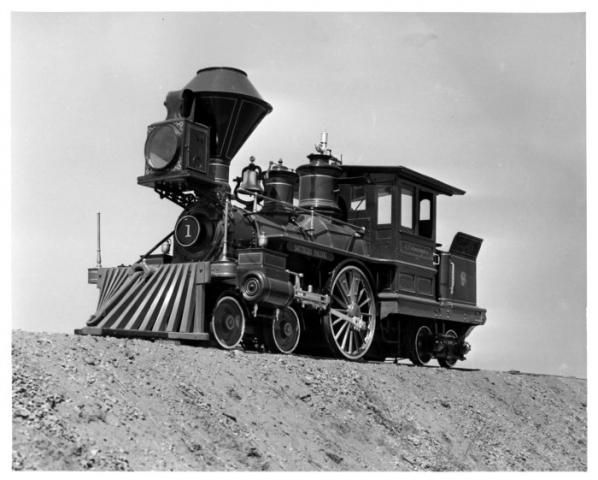 Pullen Park's train is a replica of the C.P. Huntington, a popular steam locomotive built in the 1860s. Image courtesy of 