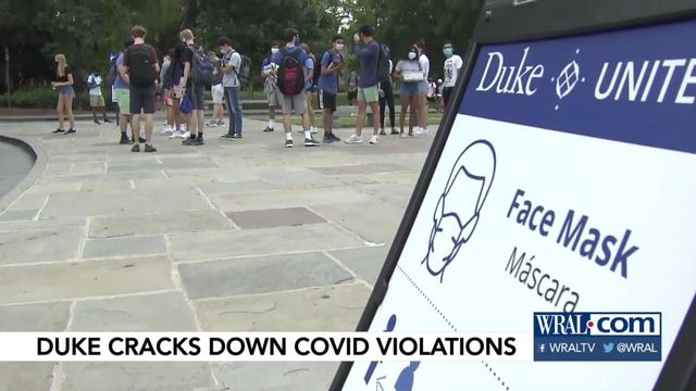 Duke University cracking down on COVID-19 violations