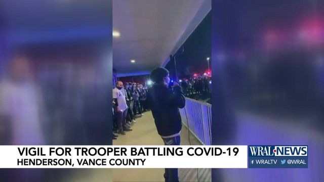 Prayer vigil held in Henderson for North Carolina trooper on life support with COVID