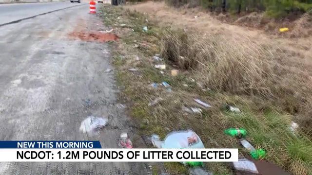NCDOT: 1.18 million pounds of litter collected