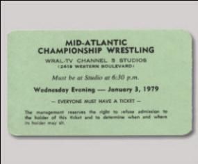 Admission was free to the WRAL TV tapings, but tickets were required until the early 1980's, when a letter was issued instead of tickets.