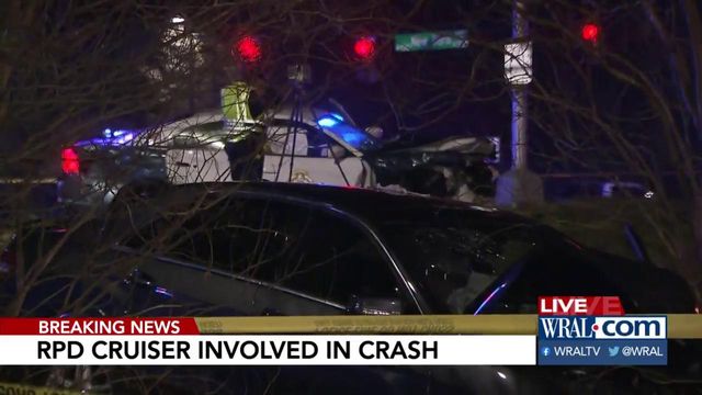 Raleigh Police officer injured in multi-car crash Saturday night 