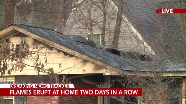 Roof collapses during Raleigh house fire
