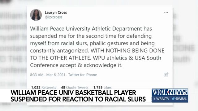 "We will not just shut up and dribble:" William Peace women's basketball team reacts to racial slurs