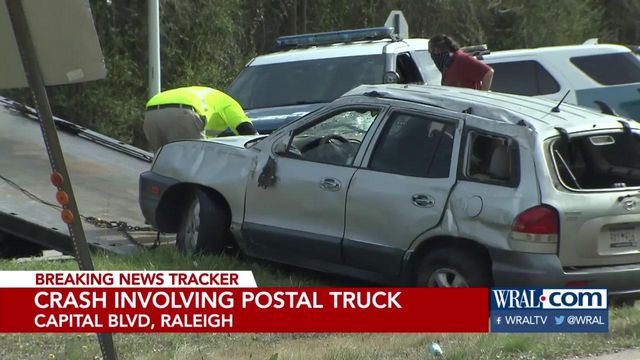 Mail truck involved in accident on Capital Boulevard Sunday