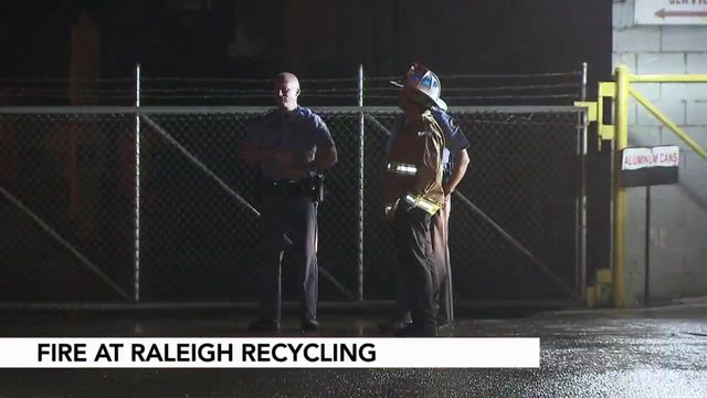 Overnight fire closes road near Raleigh recycling plant