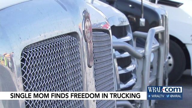 Single mom finds freedom in trucking